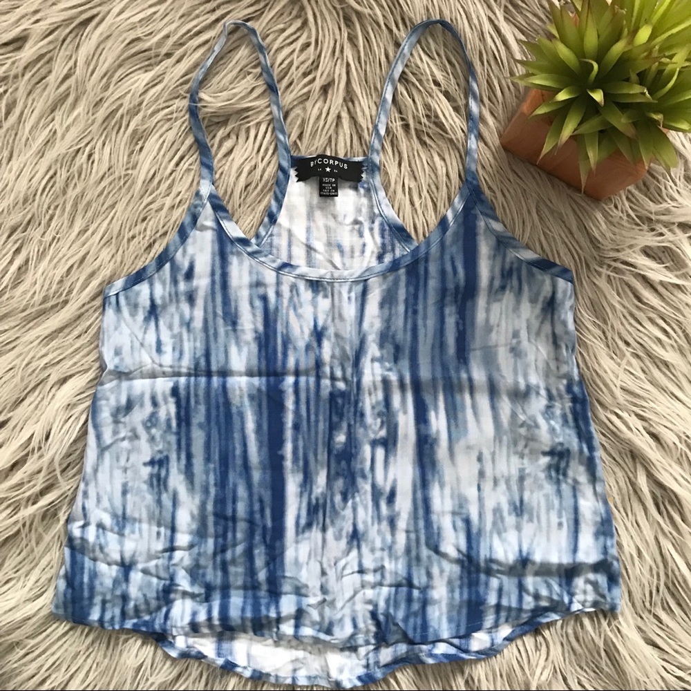 batik dye racer back tank